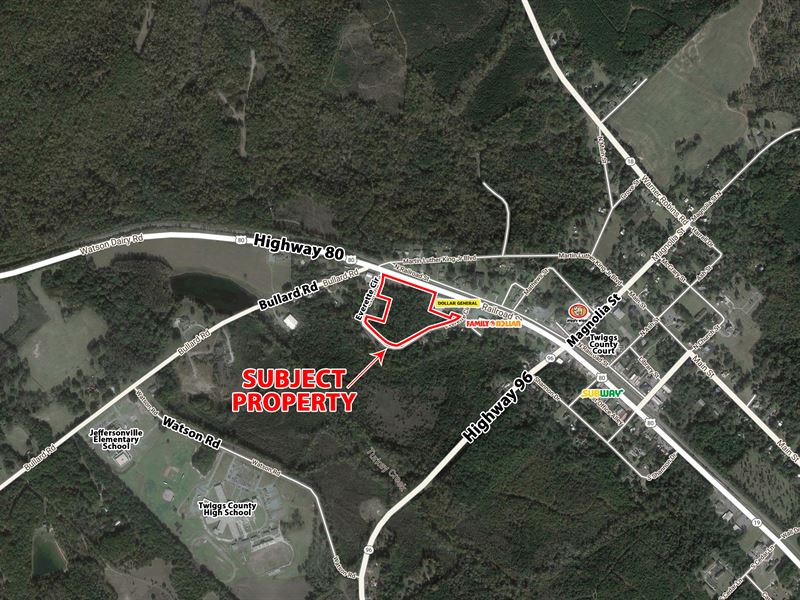 Reduced, Bank Owned Land for Sale : Jeffersonville : Bibb County : Georgia