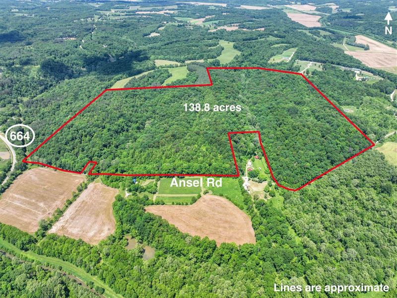 Ansel Rd, 138 Acres, Hocking Coun : Bremen : Hocking County : Ohio