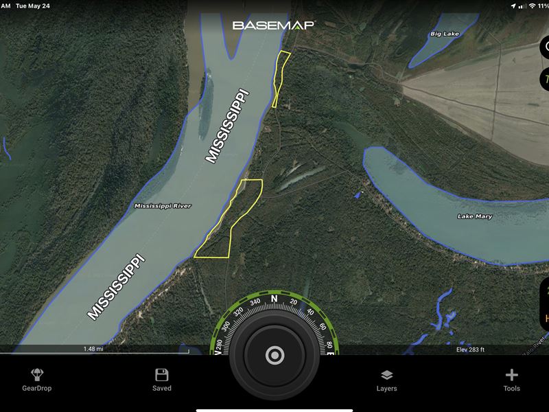 60 Ac MS River Property : Woodville : Wilkinson County : Mississippi