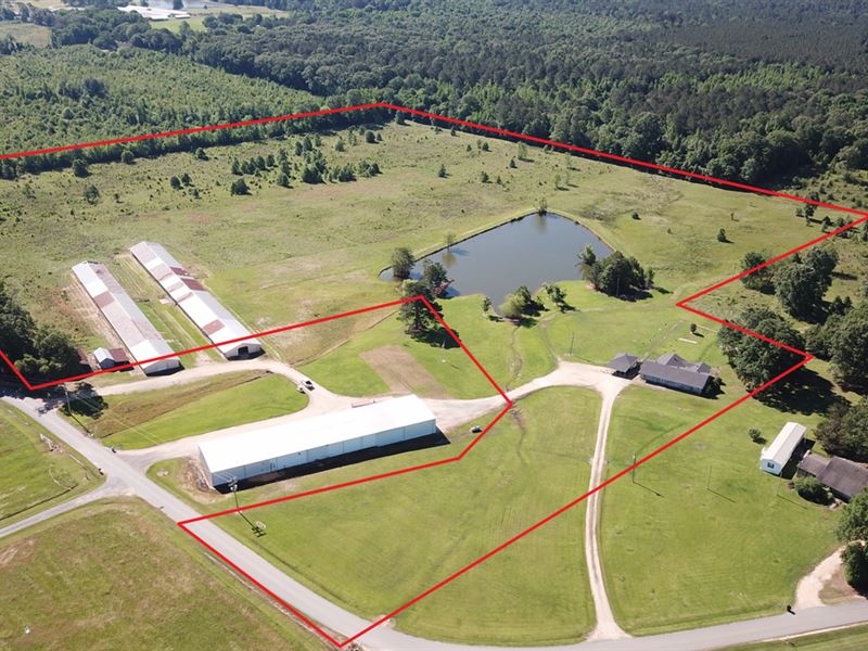 38 Acres with Home & Pond : Rison : Cleveland County : Arkansas