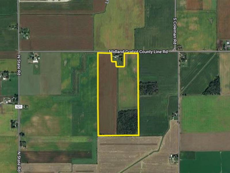 79 Acres of Organic Land Farm Auction in Saint Louis, Gratiot County
