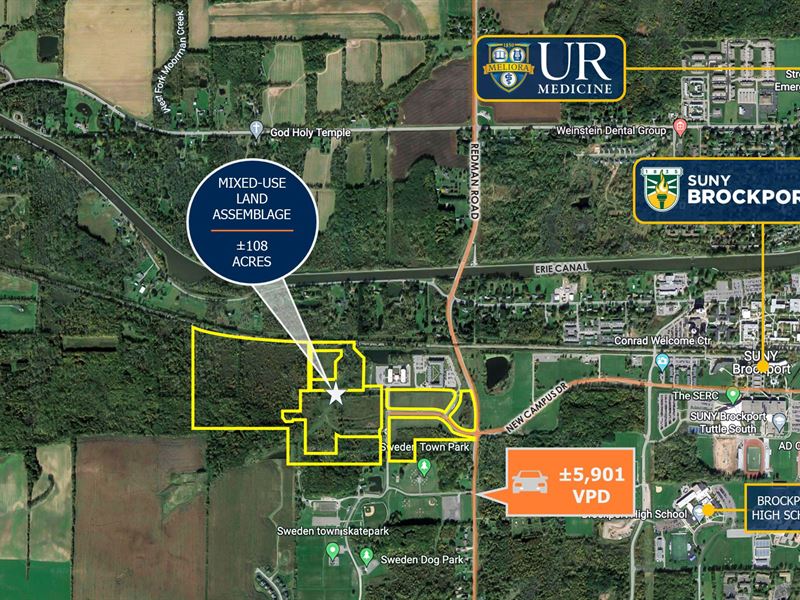 $1 Reserve, 107 Acres Land : Brockport : Monroe County : New York