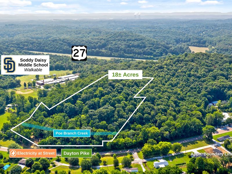18 Acres Near Chattanooga, TN : Soddy Daisy : Hamilton County : Tennessee