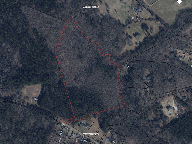 Wooded Acreage : Inman : Spartanburg County : South Carolina