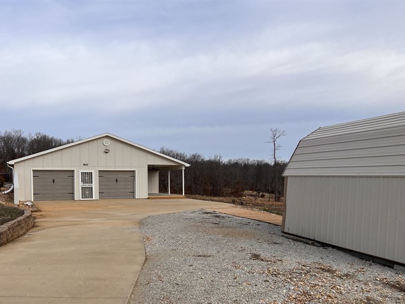 Earth Berm Home with Acreage : Cabool : Texas County : Missouri
