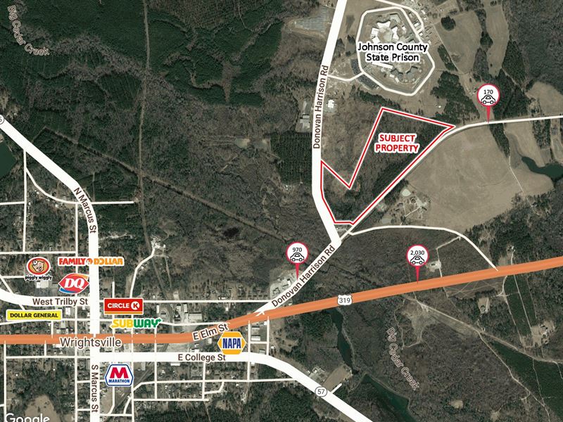 41.72 Ac Large Tract : Wrightsville : Johnson County : Georgia