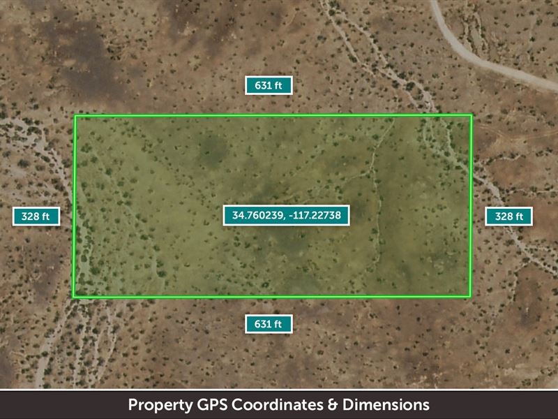 5 Acres Near The Mojave Desert : Helendale : San Bernardino County : California