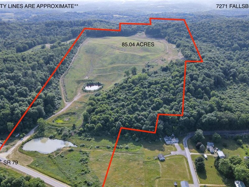Fallsburg Rd, 85 Acres, Licking : Newark : Licking County : Ohio