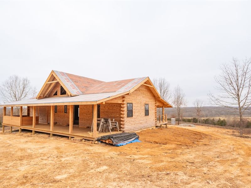 New Built, Log Cabin on 5 Acres, Farm for Sale in Missouri, 366171