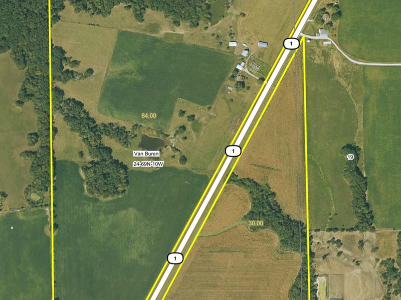 114 Acres Highway 1 North Keosauqua, Farm for Sale in Iowa, 367833
