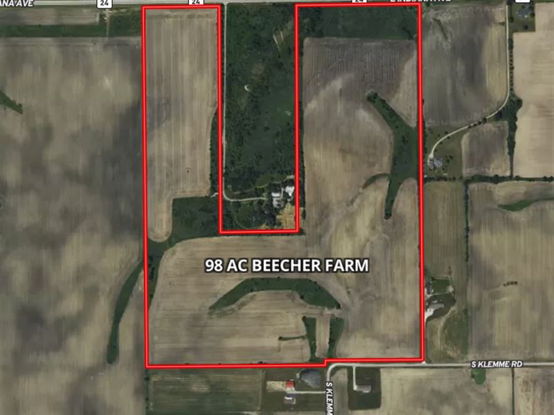 98 Acre Beecher Farm, Farm for Sale in Illinois, 373895 FARMFLIP