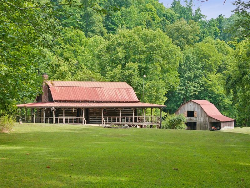 90.25 Acre Farm with Log Cabin : Lynchburg : Moore County : Tennessee