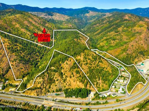 122.26 Acres in The Silver Valley : Kellogg : Shoshone County : Idaho