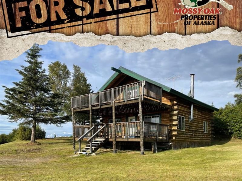 Caribou Hills Log Home : Ninilchik : Kenai Peninsula Borough : Alaska