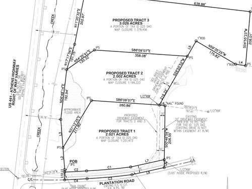 Three Adjacent Tracts For Sale as : Madison : Georgia