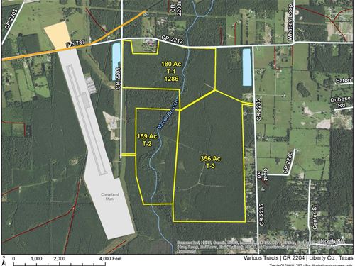 356 Acres, T-3, CR 2235, 01286/0 : Cleveland : Liberty County : Texas