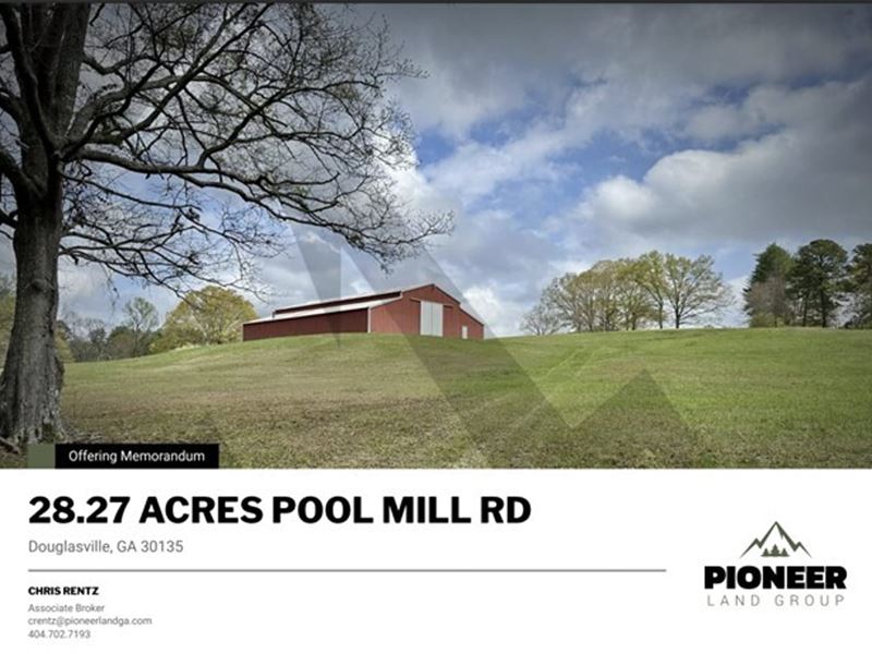 28.27 Acres, Pool Mill Rd : Douglasville : Douglas County : Georgia