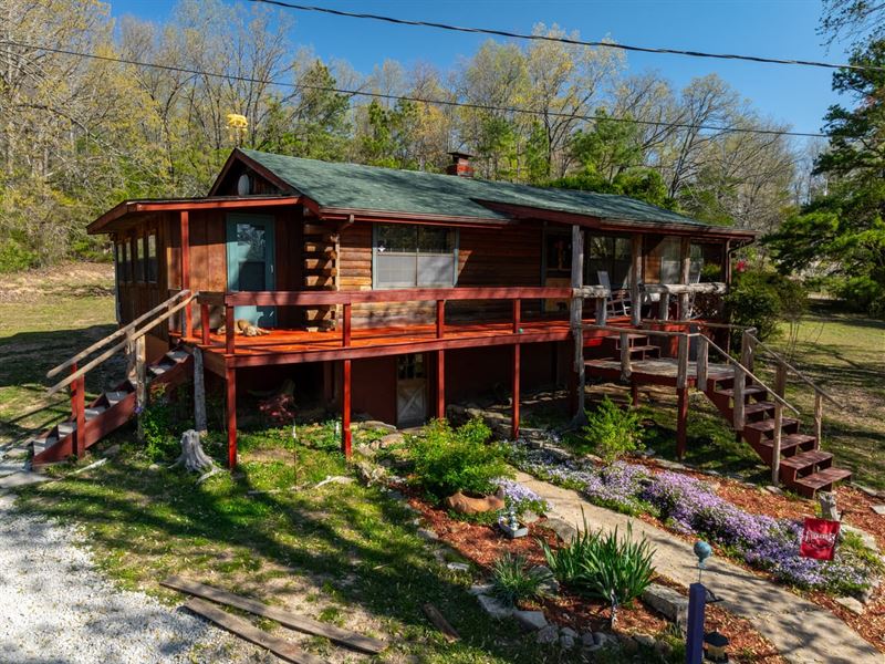 3-Bed 2-Bath Log Cabin, Large, Stoc : Oxford : Izard County : Arkansas