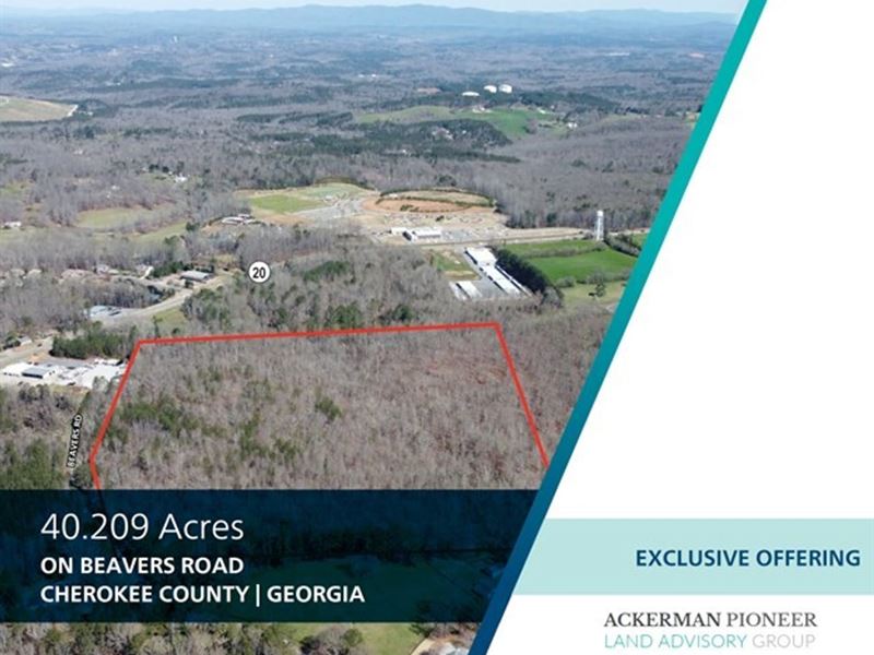 40.209 Acres, Beavers Road : Canton : Cherokee County : Georgia