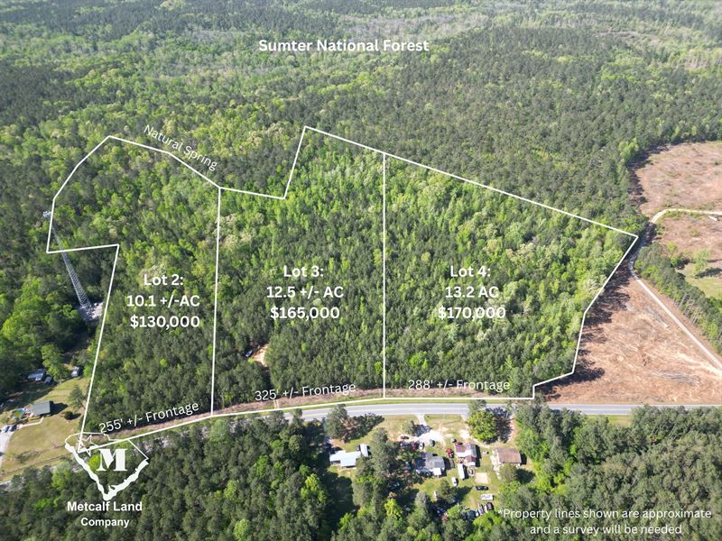 7-13 Acre Estate Lots in Clinton SC : Clinton : Laurens County : South Carolina