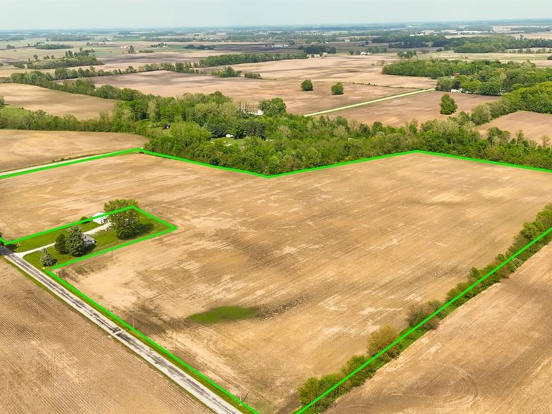 Land for Sale, 29.7 Acres Farm Gro : Twelve Mile : Cass County : Indiana