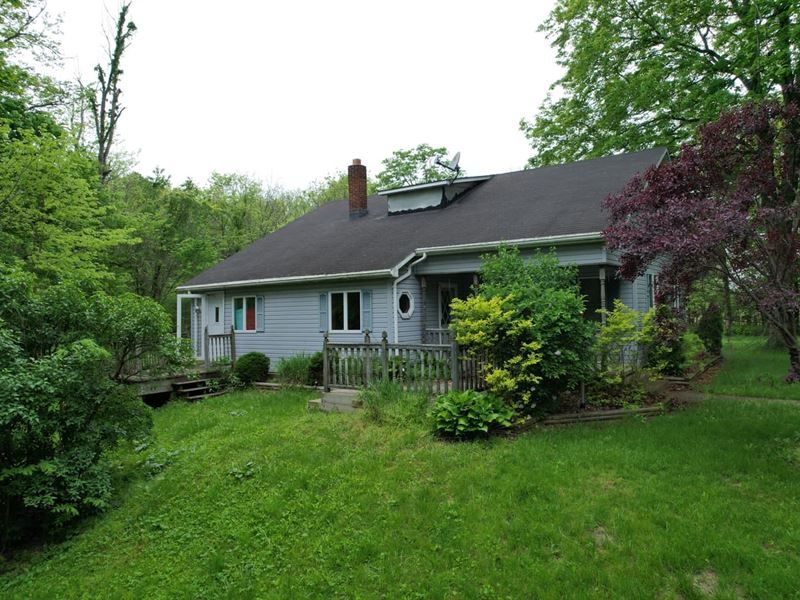 Home for Sale, 7.3Ac, Creek, Woo : Hagerstown : Wayne County : Indiana