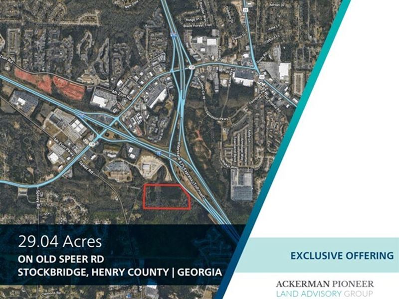 29.04 Acres, Old Speer Rd : Stockbridge : Henry County : Georgia