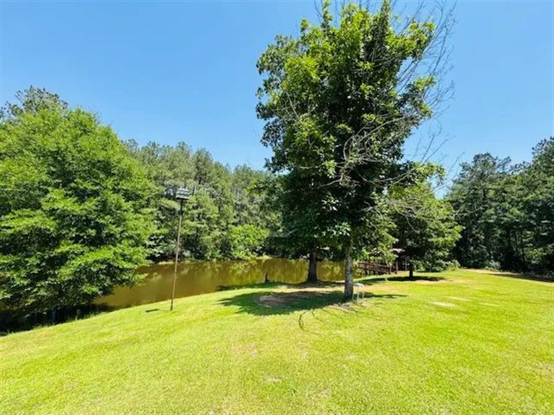 Rustic Beauty Overlooking A Pond &a : Tylertown : Walthall County : Mississippi