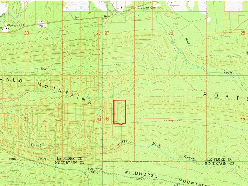30 Acres in Leflore County, OK : Honobia : Le Flore County : Oklahoma