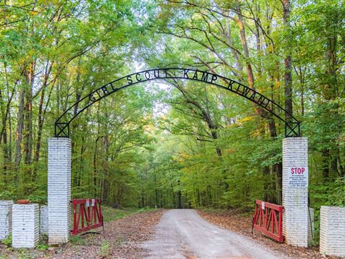 Former Girl Scout Camp for Sale : Middleton : Hardeman County : Tennessee