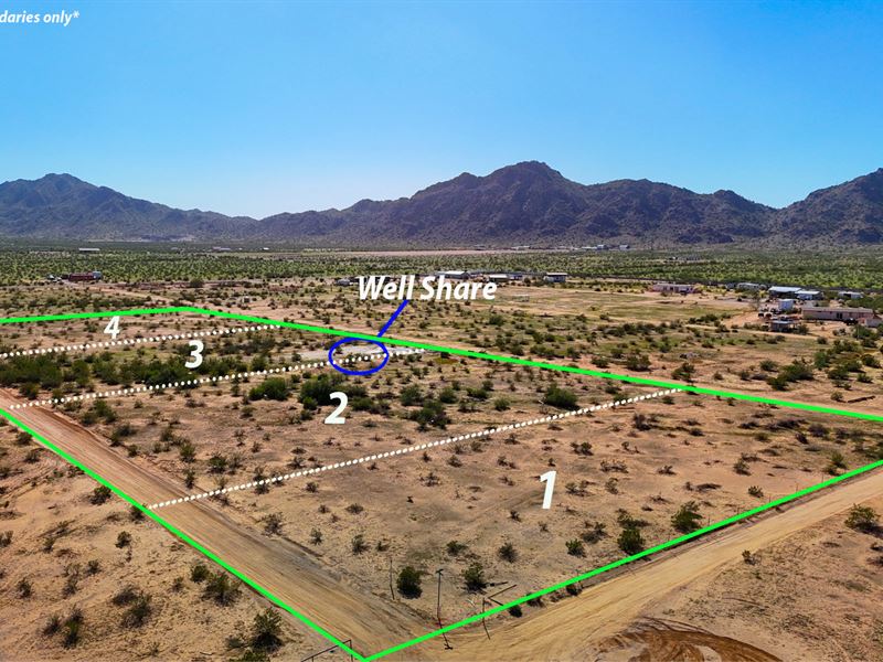 4 Lots with Well Share and Electric : Maricopa : Pinal County : Arizona