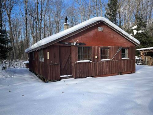 Rustic Hunting Cabin on 119 Acres : Crystal Falls : Iron County : Michigan