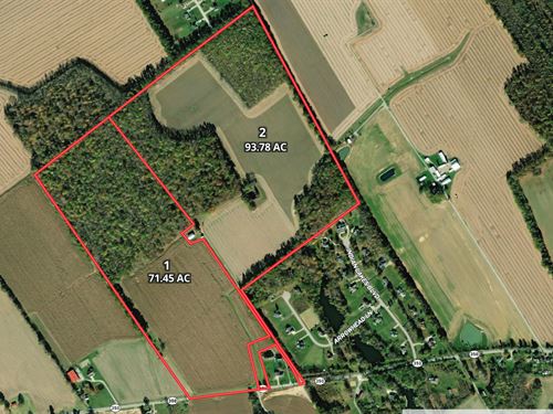 162 Acres/2 Tracts Warren Co. Land : Clarksville : Warren County : Ohio