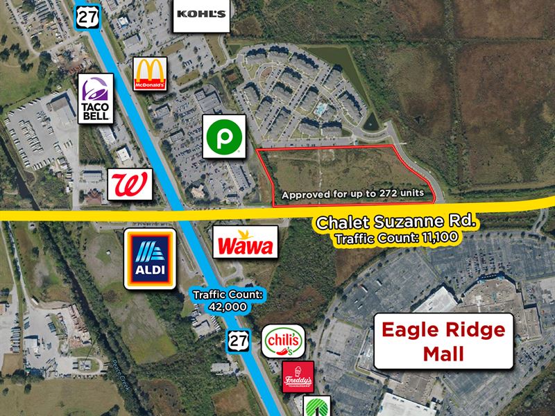 12.4 Acre Commercial Site : Lake Wales : Polk County : Florida