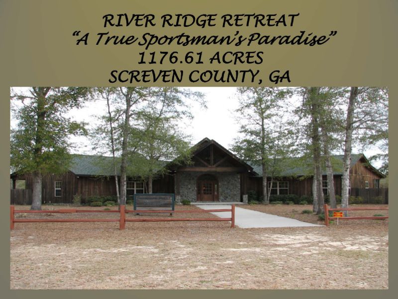 River Ridge Retreat : Sylvania : Screven County : Georgia
