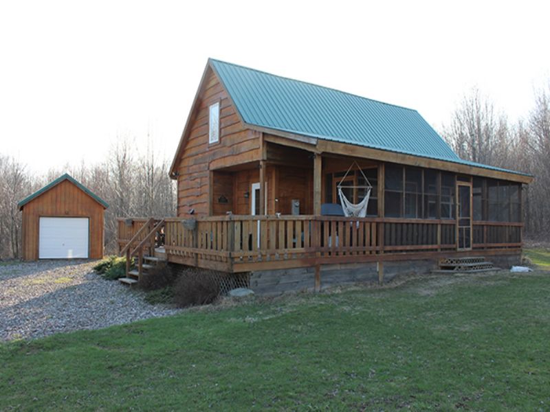 10 Acres Cabin Ready To Move In : Florence : Oneida County : New York