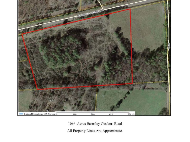 10 Ac. Near Barnsley Gardens Resort : Adairsville : Bartow County : Georgia