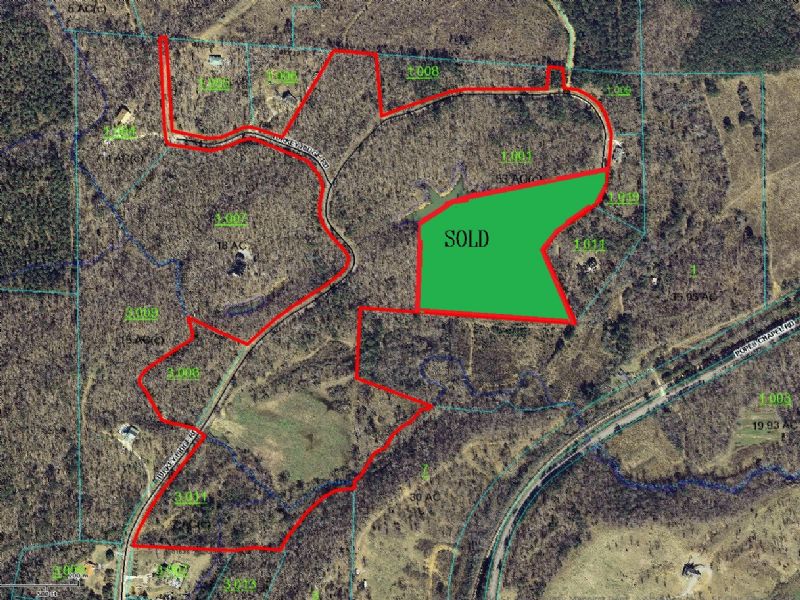49 Acres Creek Partial Pond Farm for Sale in Ragland, Saint Clair