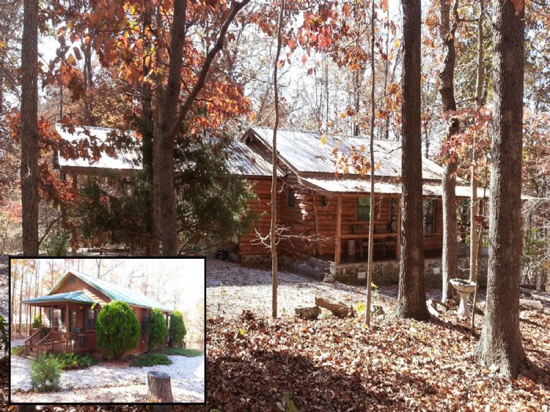2 Rustic Cabins On 46+/ Acres Farm for Sale in Mountain View, Stone