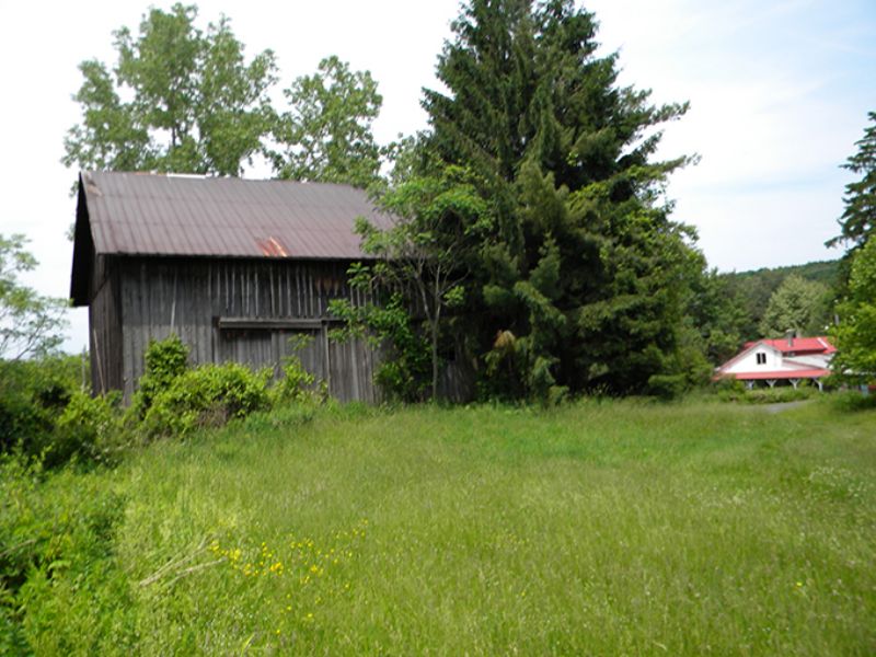 New York Greek Revival House Barns : Caroline : Tompkins County : New York