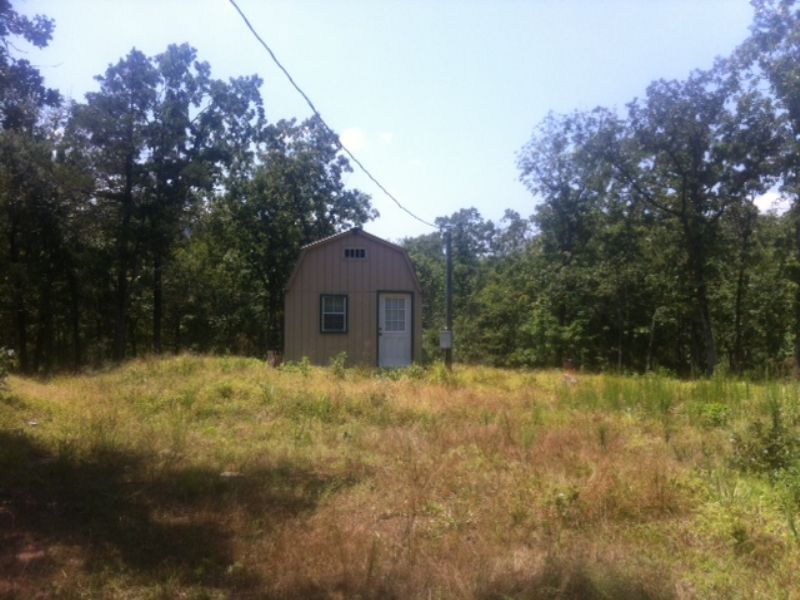 9.94 Acre Creek Lot with Cabin : Clayton : Pushmataha County : Oklahoma