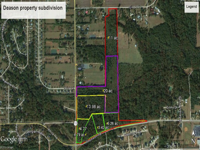 Homesites, Mini Farms, Hardwoods : Centerville : Houston County : Georgia