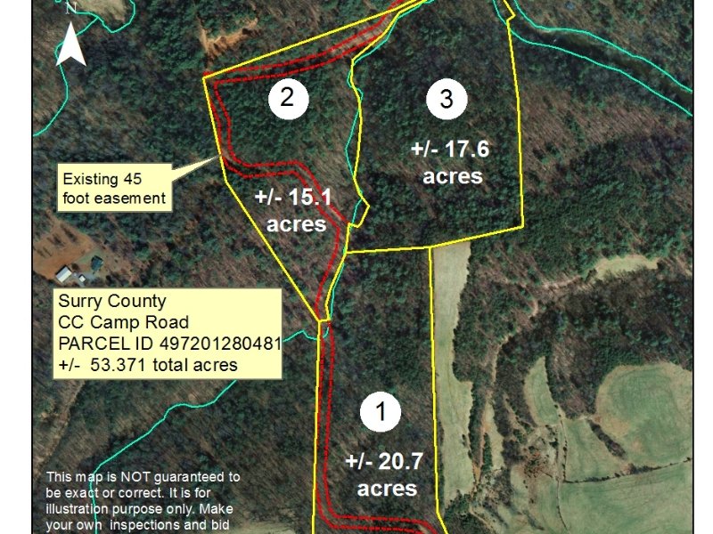 53.37 Acres On Mitchell River : Elkin : Surry County : North Carolina
