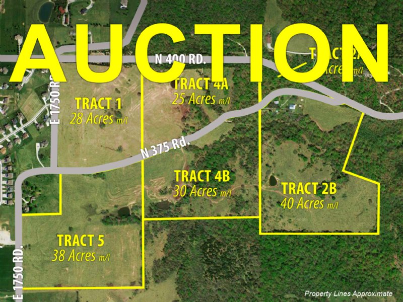 Multi-parcel Land & Home Auction : Baldwin City : Douglas County : Kansas